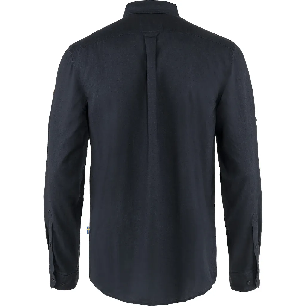 Övik Travel Shirt LS M Dark navy2.webp