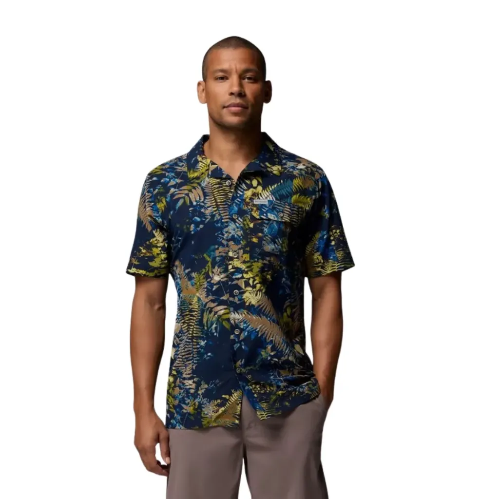 [000217-MOU-M] Columbia Hemd Tech Trail Utility Printed Woven SS (M)