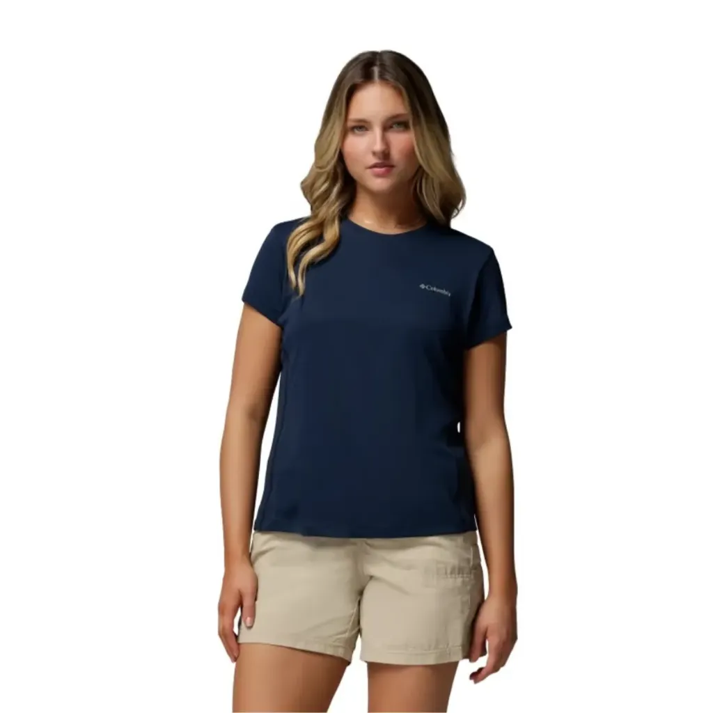 [000216-COL-S] Columbia W T-shirt Zero Rules Light SS Crew (S, Collegiate Navy)