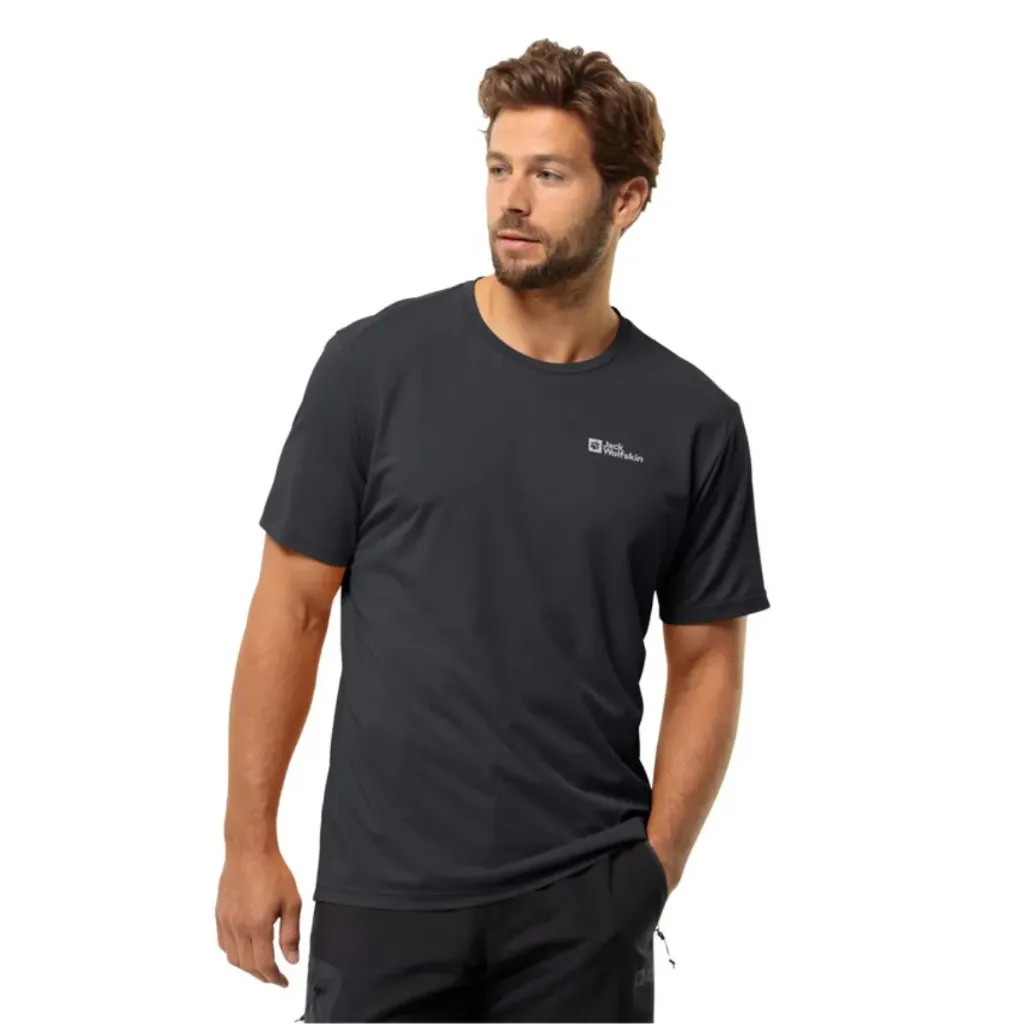 [000258-BLA-M] Jack Wolfskin T-shirt DELGAMI S/S M (M, black)