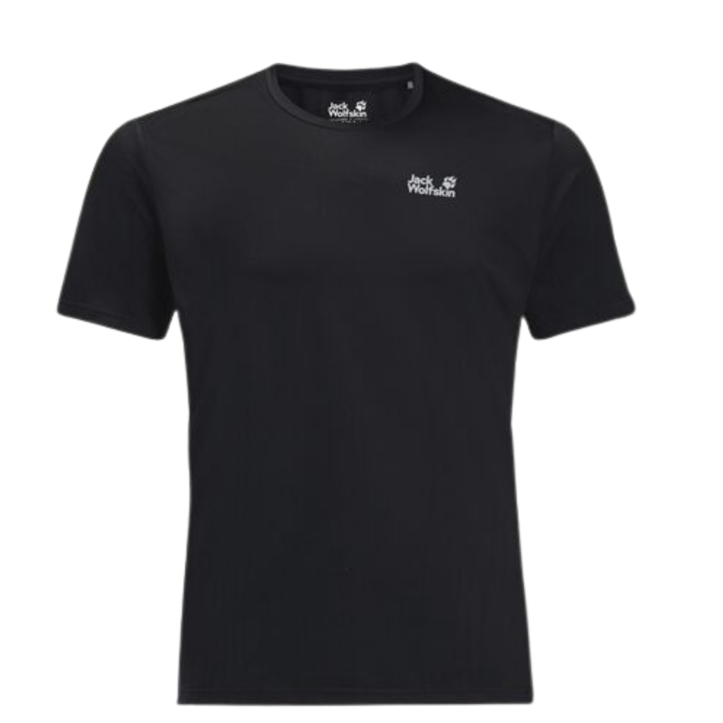 [000258-BLA-M] Jack Wolfskin T-shirt DELGAMI S/S M (M, black)