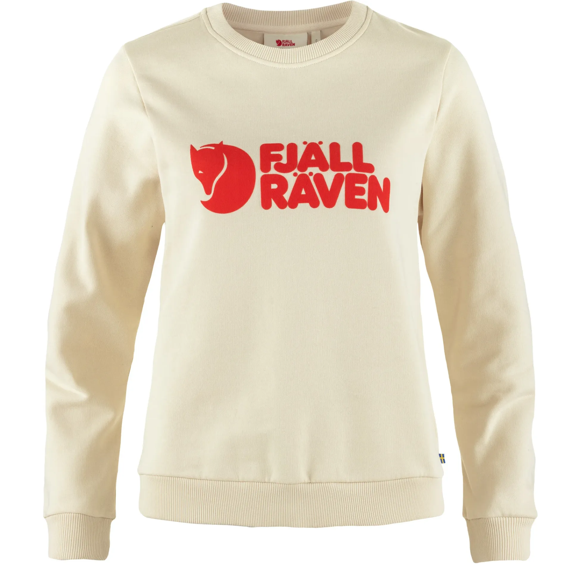 [000450-CHA-S] Fjällräven Trui Logo Sweater W (Chalk White-Flame Orange 113-214, XS)
