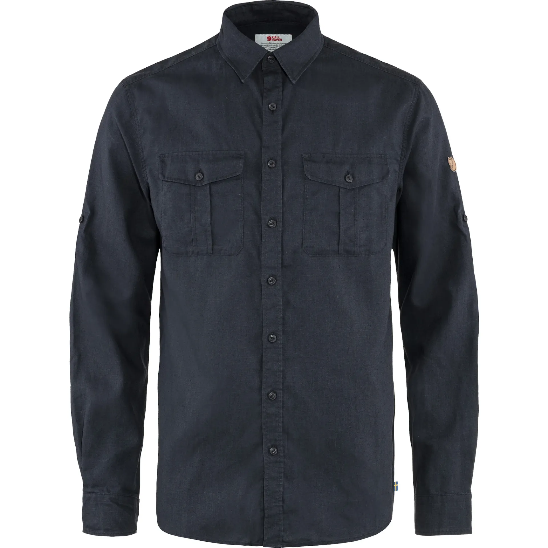 [000464-DAR-S] Fjällräven Hemd Övik Travel Shirt LS M (Dark Navy 555, S)