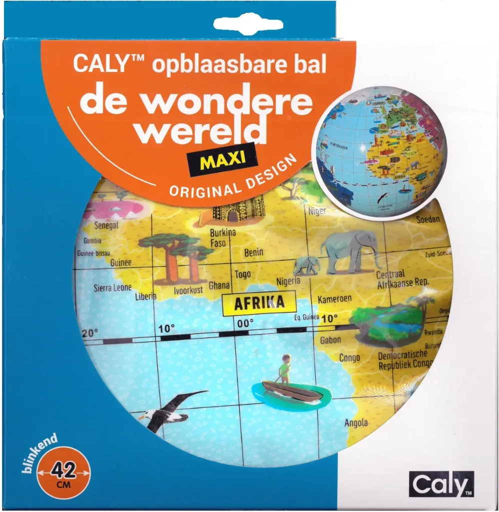 [000605-XXX-NA] Opblaasbare wereldbol 42 cm Wondere wereld