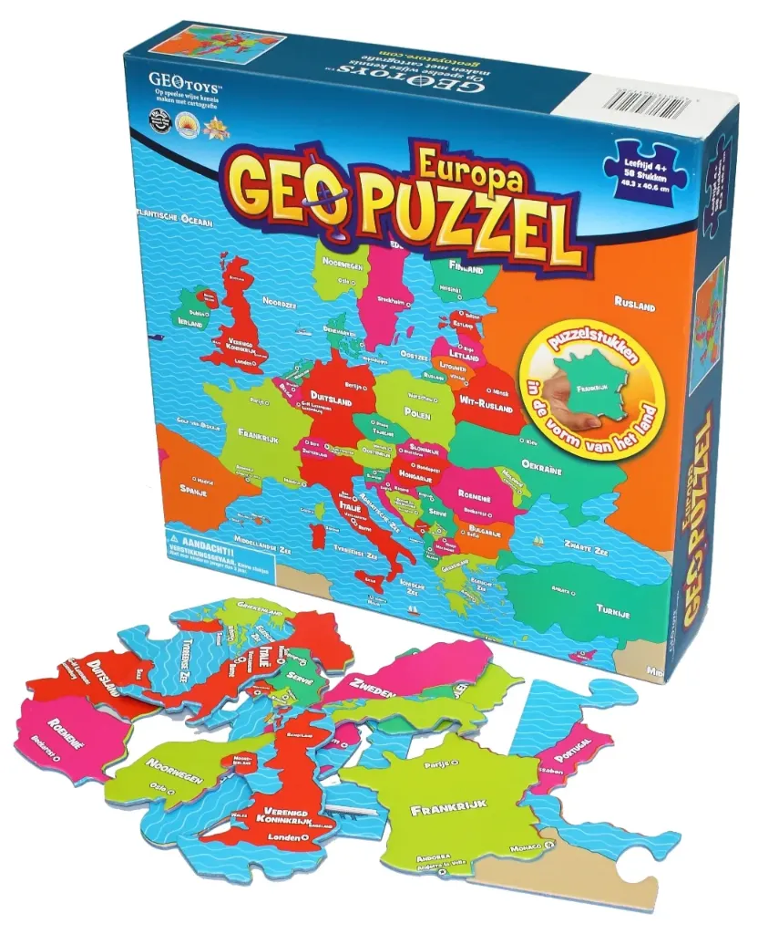 [000609-XXX-NA] GeoPuzzel Europa 58 stukjes (NL)