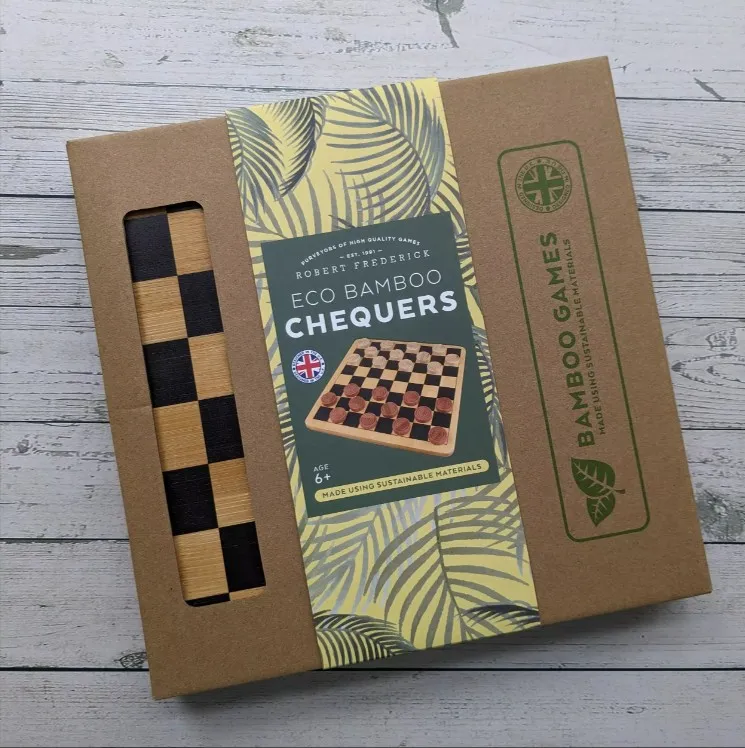 Chequers eco bamboo game