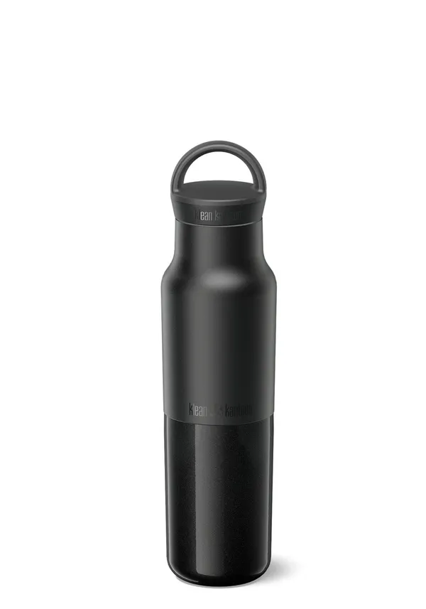 [001055-BLA-NA] Klean Kanteen Isolatiefles Rise Vac Classic 355ml/12oz met Arch Loopcap) (black)