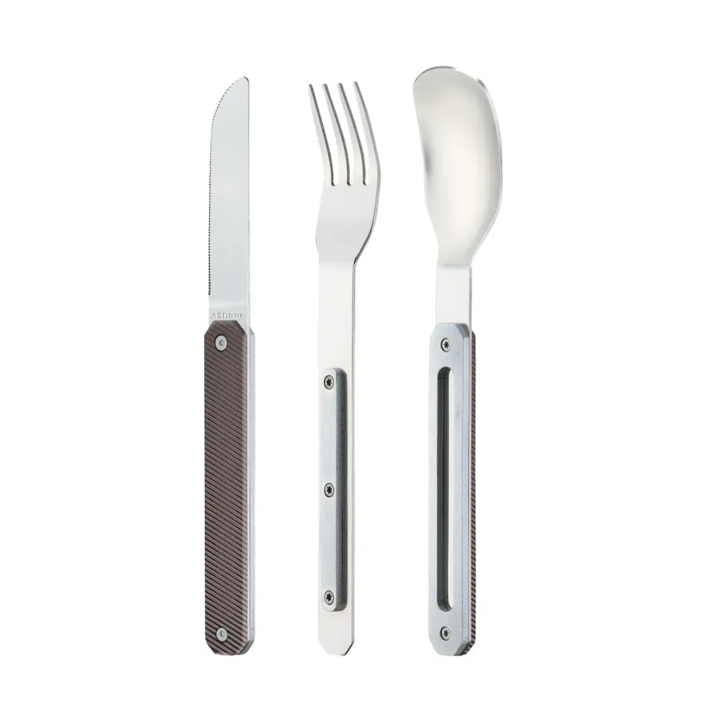 [001380-XXX-NA] Akinod Bestek Couverts Droits 12h34 Aluminium gris foncé