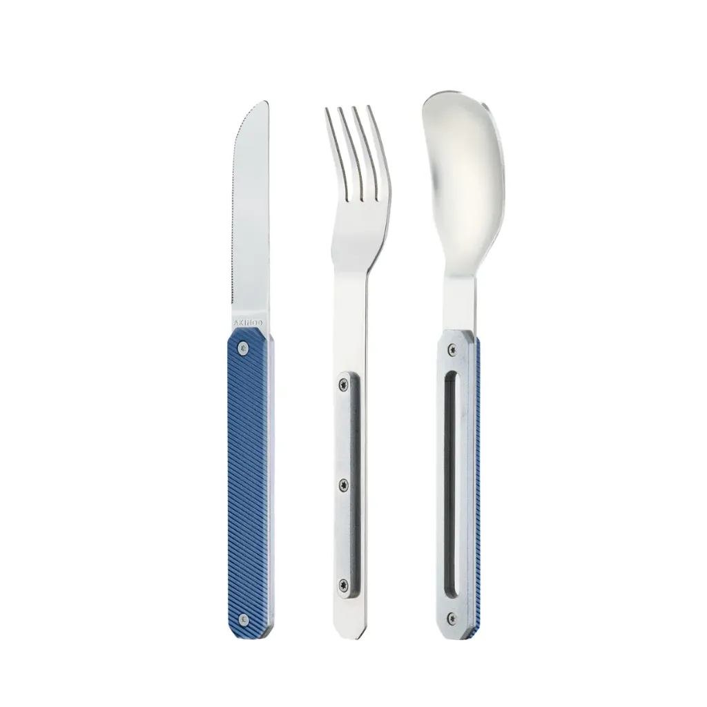 [001382-XXX-NA] Akinod Bestek Couverts Droits 12h34 Aluminium bleu