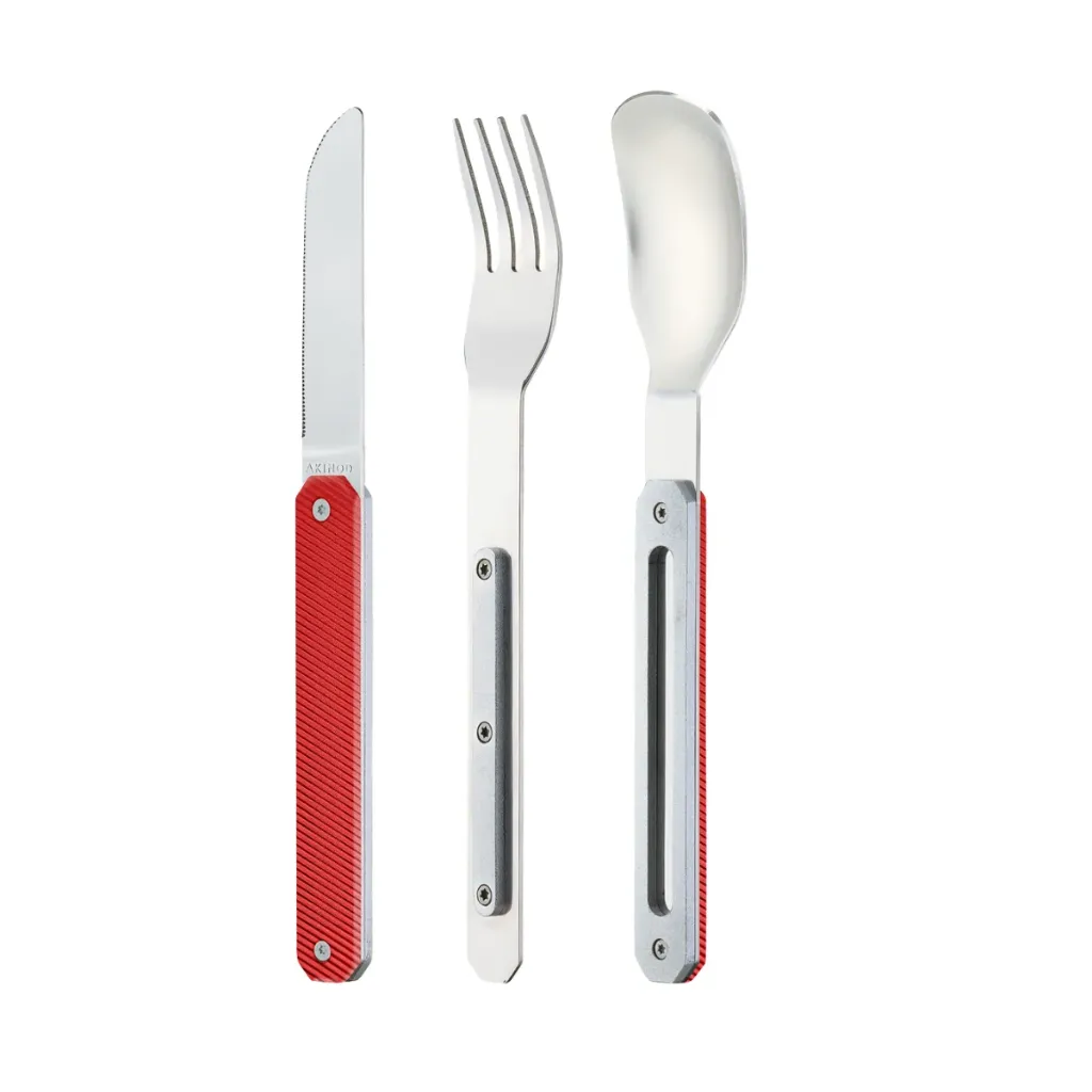[001384-XXX-NA] Akinod Bestek Couverts Droits 12h34 Aluminium rouge