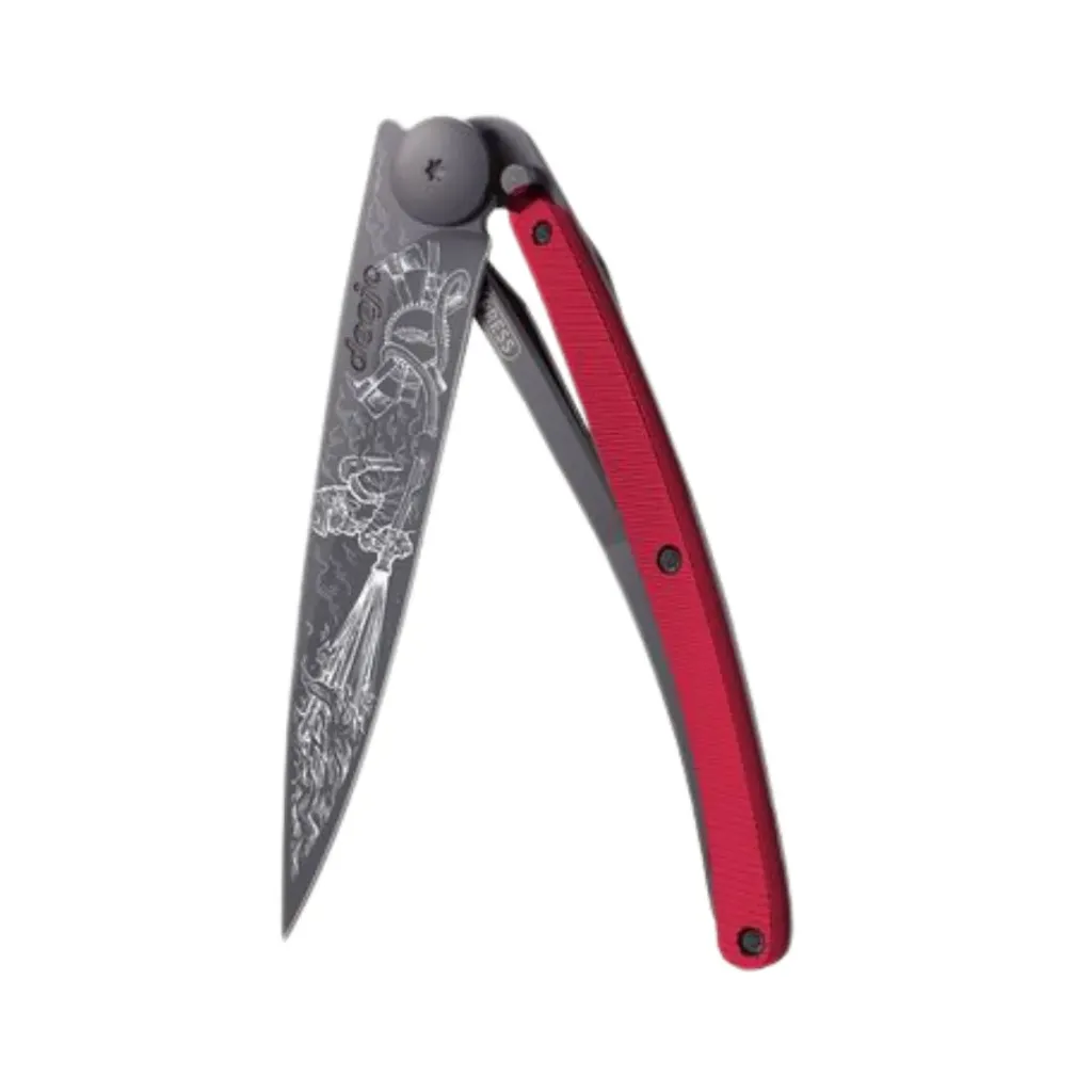 [001426-XXX-NA] Deejo  Zakmes 37g, Aluminium rouge / Pompier