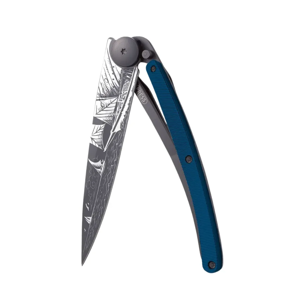 Deejo Zakmes 37g, Aluminium bleu / Voile