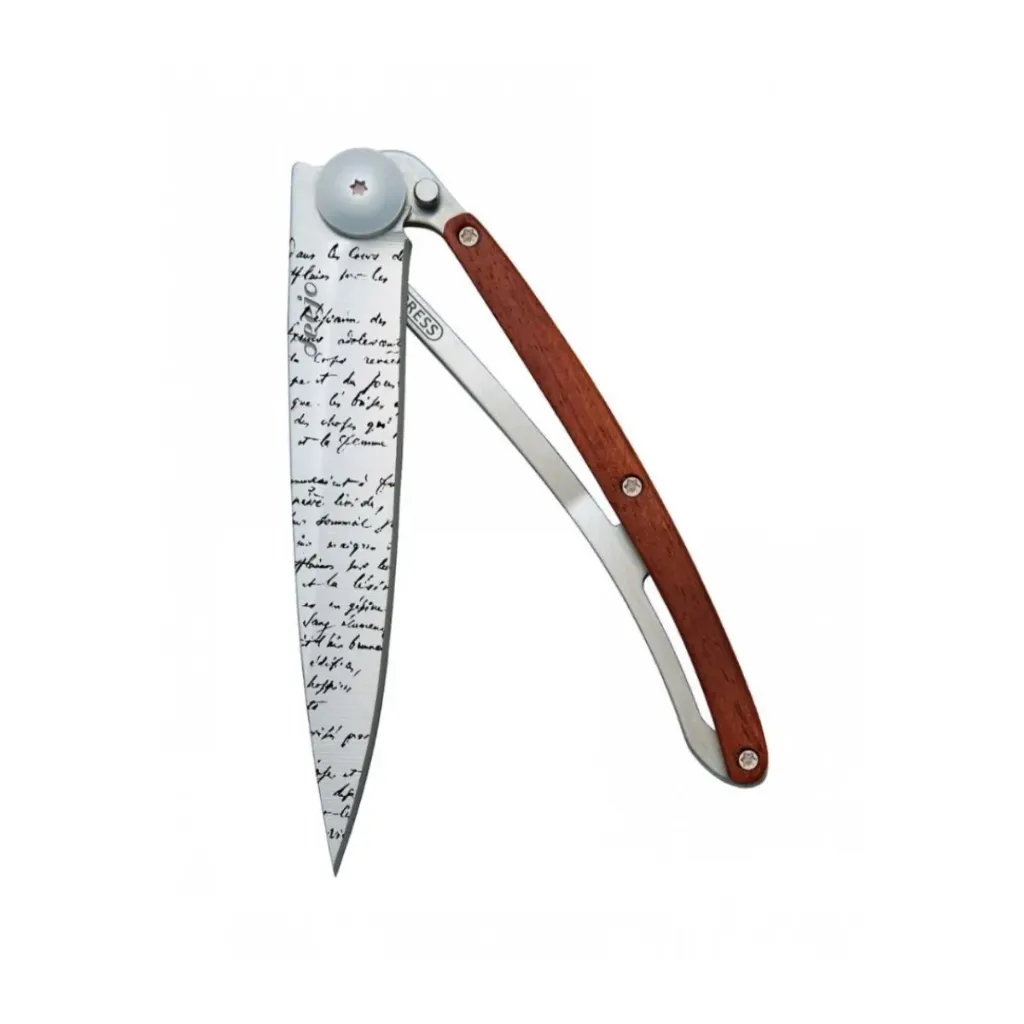 [001453-XXX-NA] Deejo Zakmes 37g, Bois corail / Manuscrit