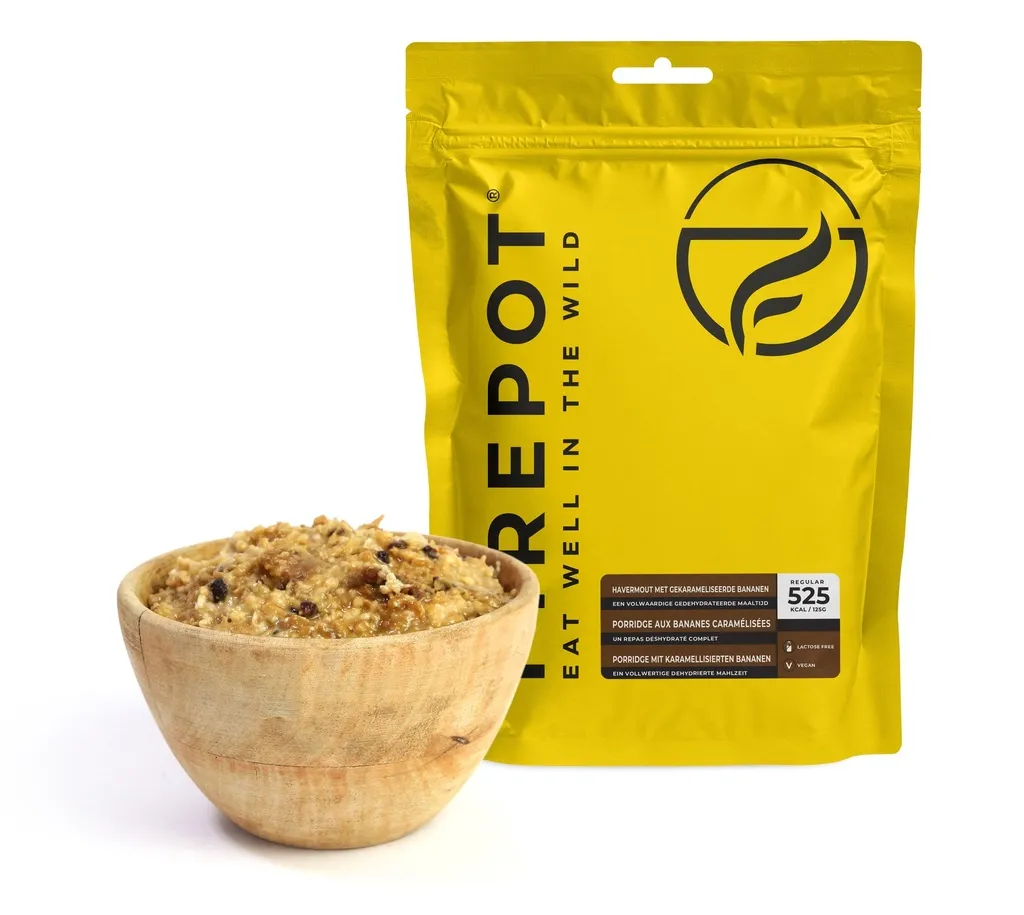 Firepot Havermout met gekarameliseerde bananen