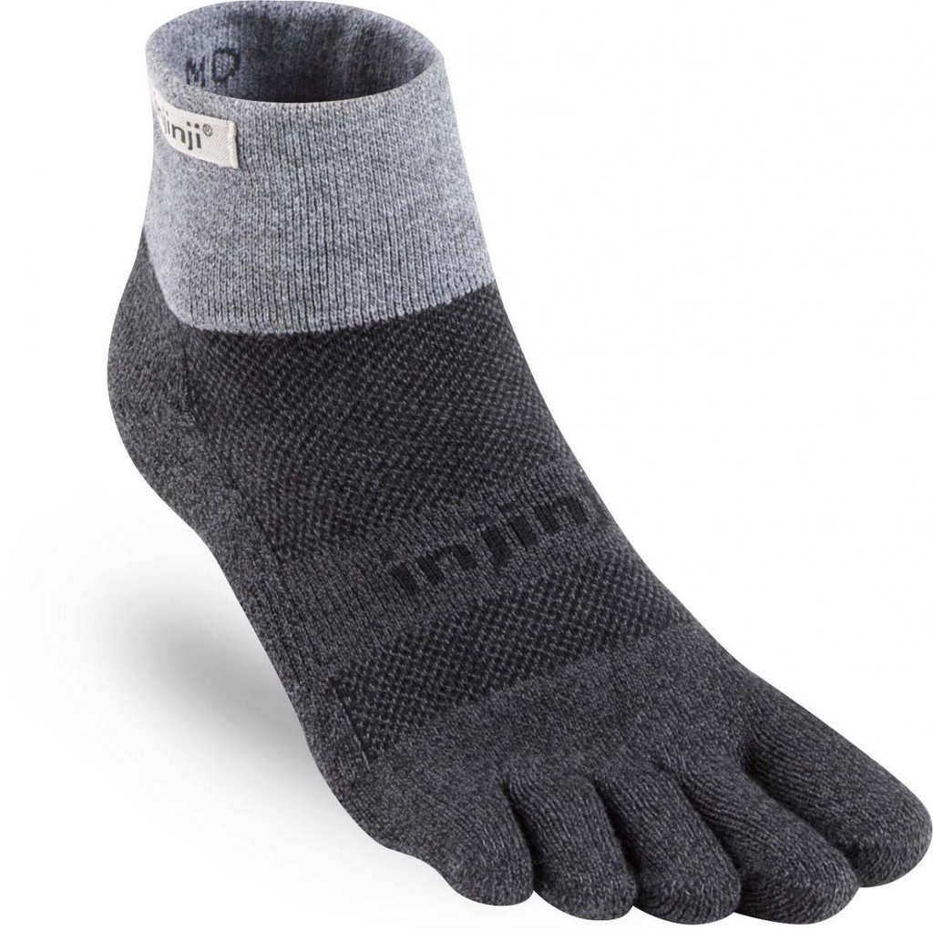 [000132-GRA-S] Injinji Kousen Trail Midweight Mini-Crew (S)