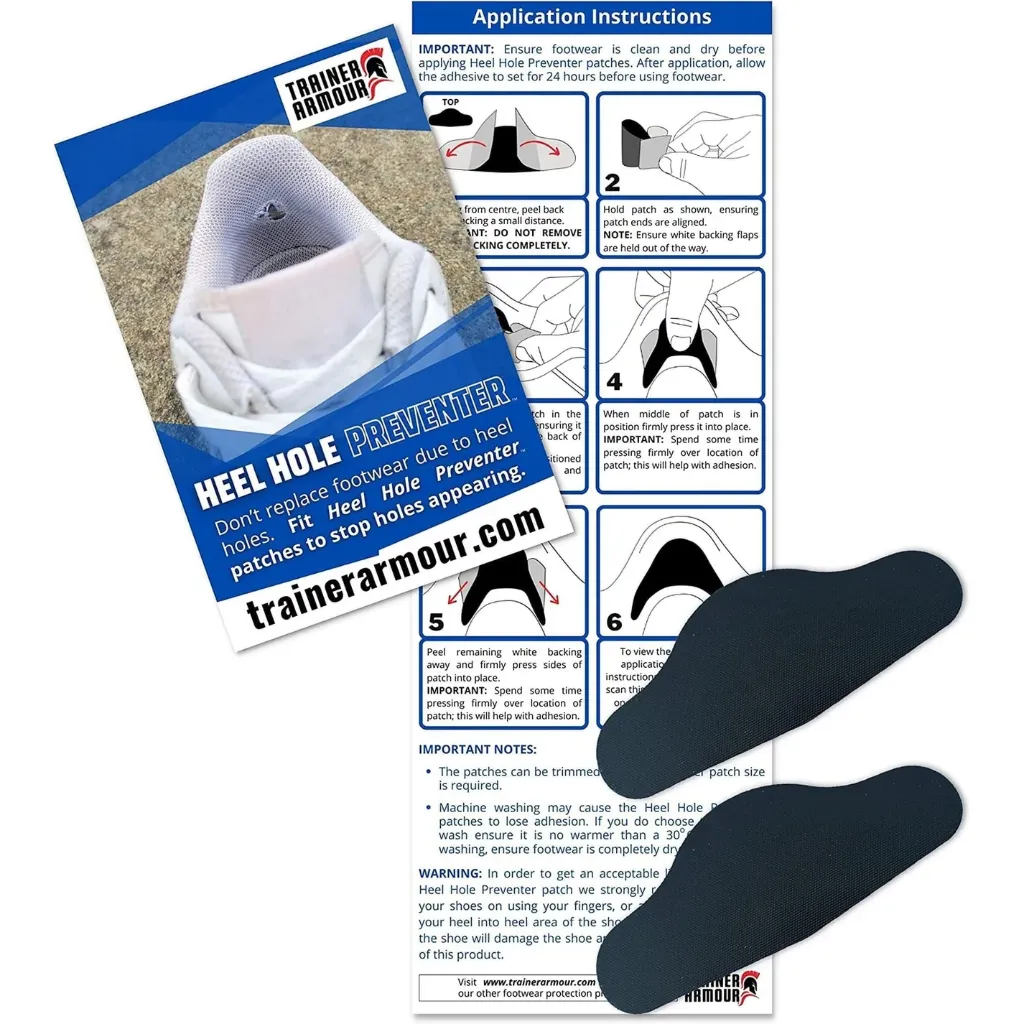 [001646-WHI-NA] Trainer Armour Heel Hole Preventer (White)