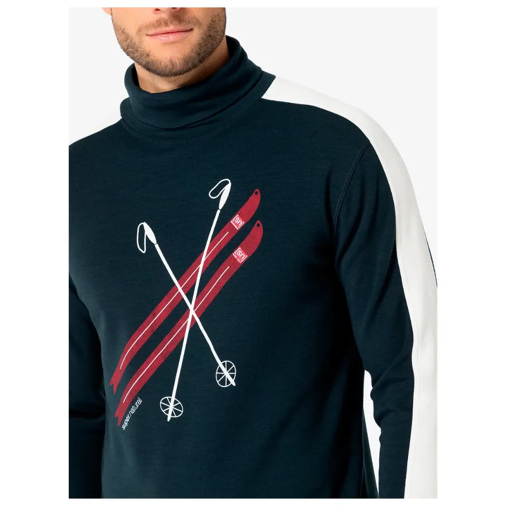 [002104-BLU-M] Supernatural M Trui M KRYSSEDE SKI ROLL NECK (M)